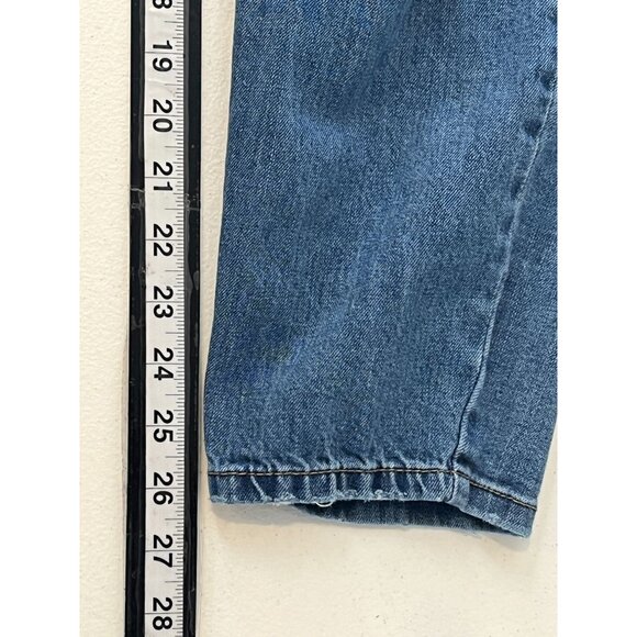 SO Curvy Mom High Rise Ripped Distressed Stretch Jeans Size 7 28W Medium Wash - Picture 10 of 11